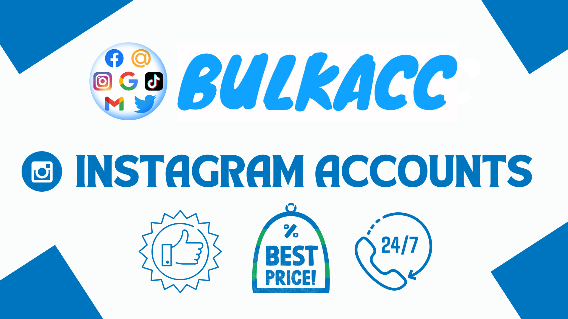Buying bulk Instagram accounts brings various advantages, whether you're a business owner, influencer, or marketer. Bulkacc.com is outstanding as the premier destination for buying Instagram accounts in bulk with high-quality accounts and affordable price