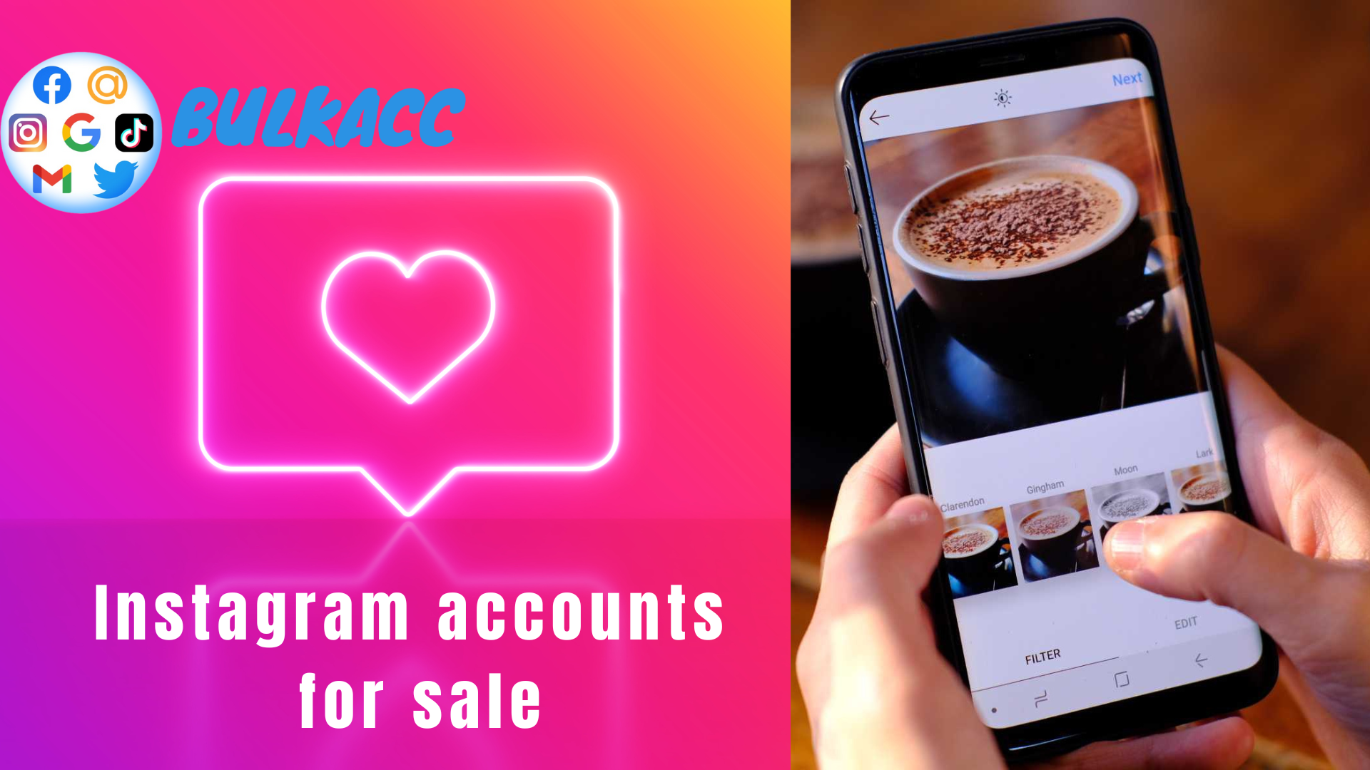 Instagram accounts for sale - the best way to monetize your influence on Instagram. Contact us to get well organized accounts at a good price