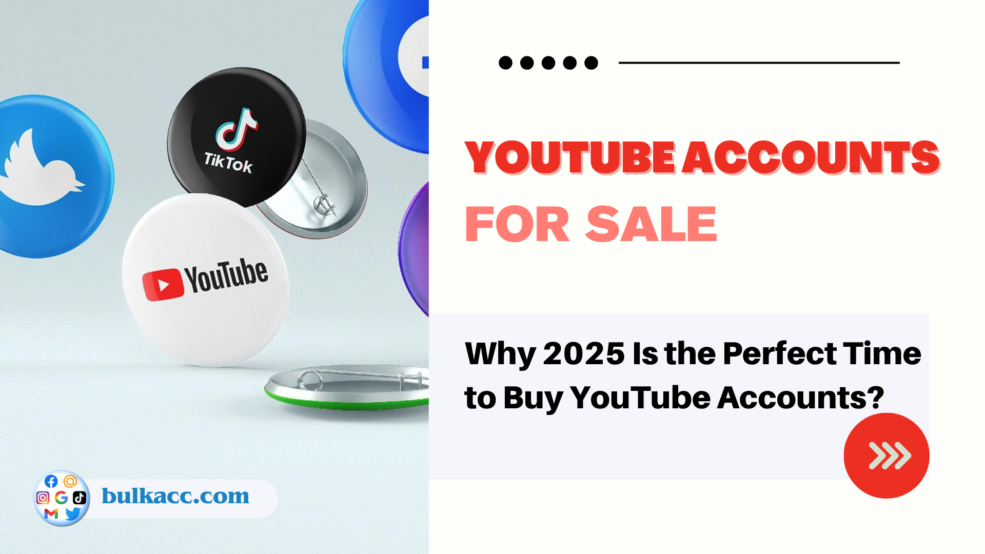 Find out what YouTube accounts for sale are and why 2025 is the ideal time to take advantage of this strategy.